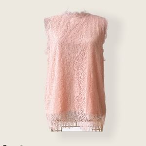 Pink Lace Sleeveless Top